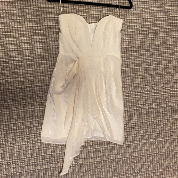 NWT Michelle Mason Strapless Burnout Dress - Picture 4 of 7